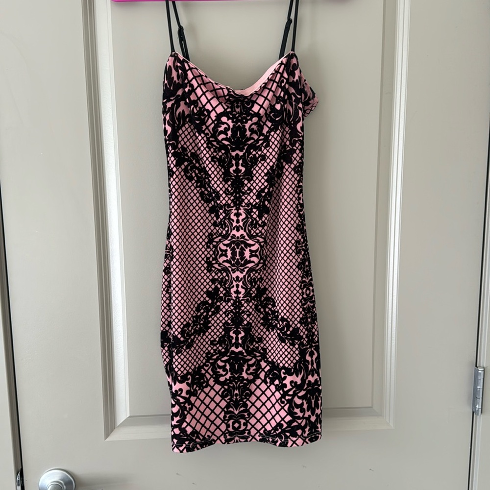 Windsor Polyester Dress with Velvet Overlay